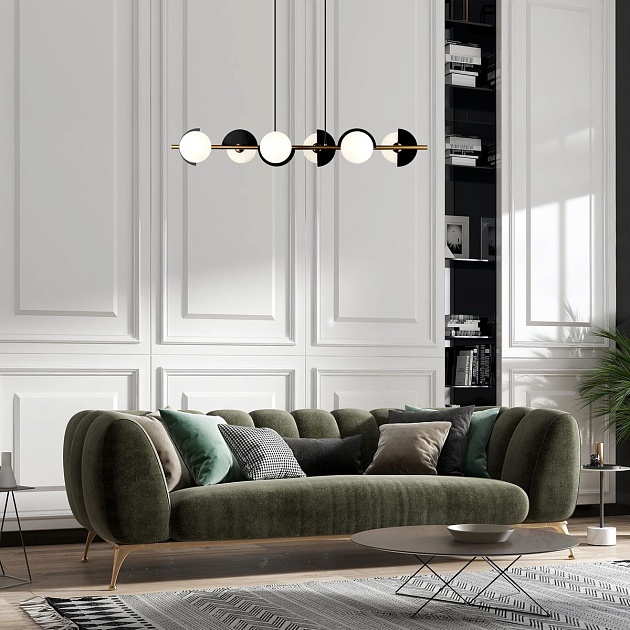 Подвесной светильник Eurosvet Moity 70149/6 черный/латунь Smart изображение 4 Подвесной светильник Eurosvet Moity 70149/6 черный/латунь Smart Фото № 4