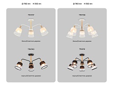 Потолочная люстра Ambrella light Traditional Modern Losk TR4741 1