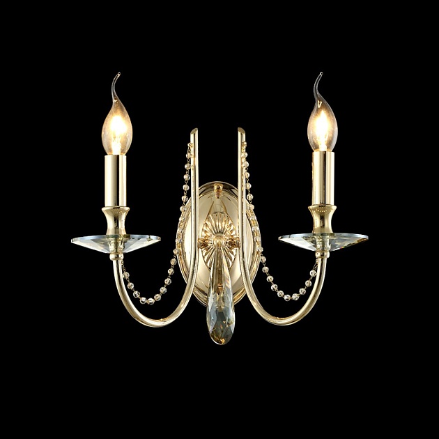 Бра Crystal Lux Victoria AP2 Gold/Amber Фото № 5