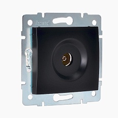 ТВ-розетка проходная Lezard Karina черная 707-4288-129