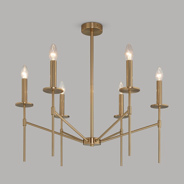 Подвесная люстра Eurosvet Anders 60142/6 латунь изображение 1 Подвесная люстра Eurosvet Anders 60142/6 латунь Фото № 1