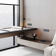 Розетка компьютерная встраиваемая Voltum S70 двойная RJ45+RJ45 кат.6, (графит) VLS060207