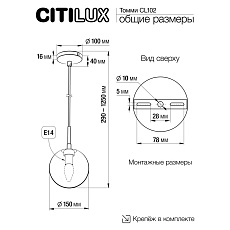 Подвесной светильник Citilux Томми CL102010 1