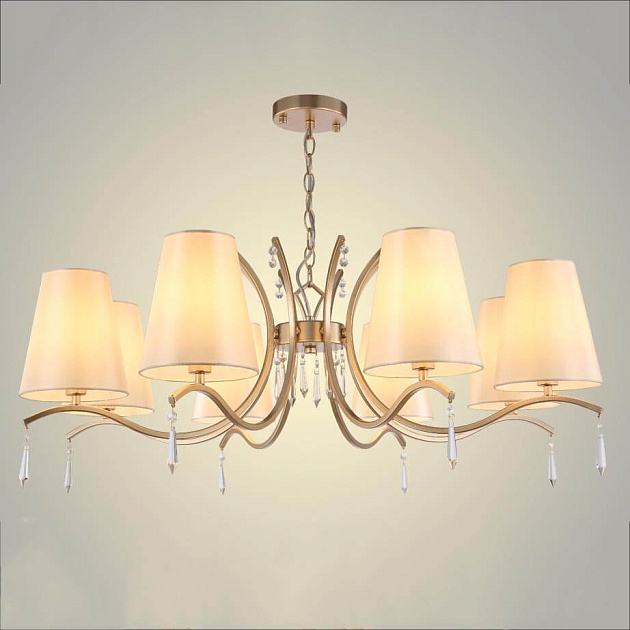 Подвесная люстра Crystal Lux Renata SP8 Gold изображение 3 Подвесная люстра Crystal Lux Renata SP8 Gold Фото № 3