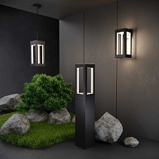 Уличный подвесной светодиодный светильник Elektrostandard Frame 1528 Techno Led черный a051857 3