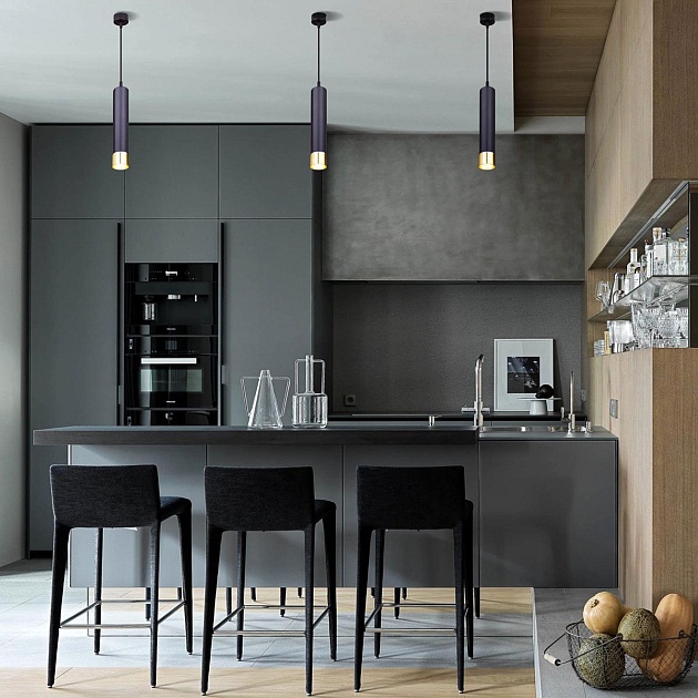 Подвесной светильник Eurosvet DLN107 GU10 черный/золото Фото № 6