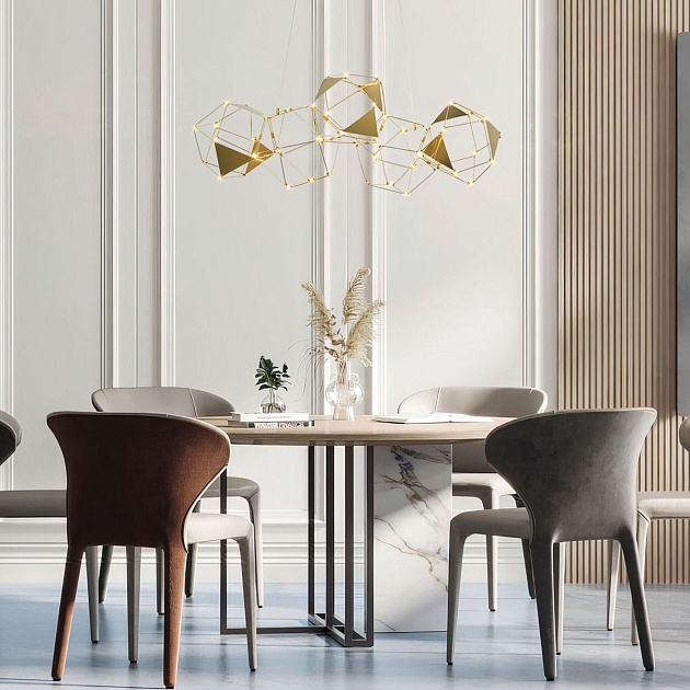 Подвесной светодиодный светильник Eurosvet Uma 90368/5 медь Фото № 4