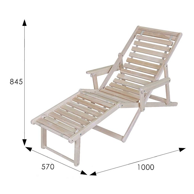 Шезлонг Мебелик 008555 изображение 3 Шезлонг Мебелик 008555 Фото № 3