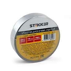 Изоляционная лента Stekker INTP01319-20 0,13*19 мм, 20 м серебро 39911