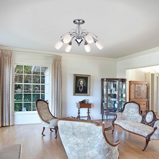 Потолочная люстра Eurosvet 22080/6 хром Фото № 5