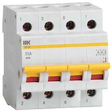 KARAT Выключатель нагрузки (мини-рубильник) ВН-32 4P 25А IEK MNV10-4-025