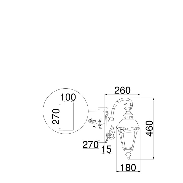 Уличный настенный светильник Maytoni Goiri O029WL-01BZ Фото № 3