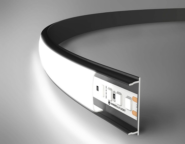 Профиль с рассеивателем Ambrella Illumination GP1600BK изображение 6 Профиль с рассеивателем Ambrella Illumination GP1600BK Фото № 6