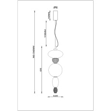 Подвесной светодиодный светильник Divinare Ambra 5016/17 SP-24 1