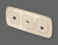 Лицевая панель розетки AMBRELLA VOLT OP3320 2