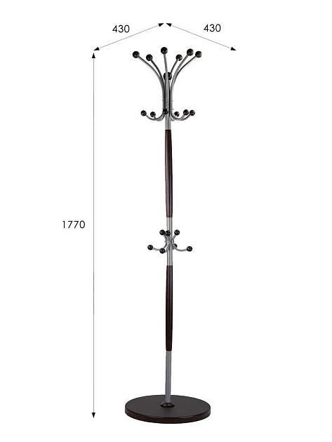 Напольная вешалка Мебелик Д 1 002525 изображение 3 Напольная вешалка Мебелик Д 1 002525 Фото № 3