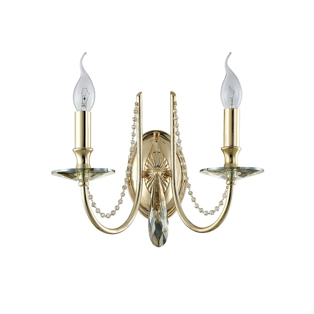 Бра Crystal Lux Victoria AP2 Gold/Amber Фото № 1