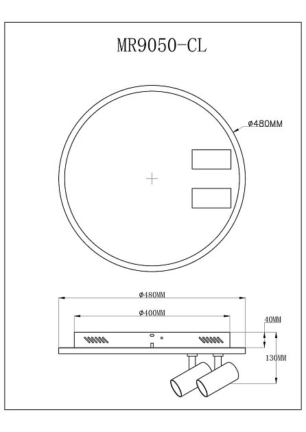 Потолочная светодиодная люстра MyFar Ceiling Focus MR9050-CL Фото № 3