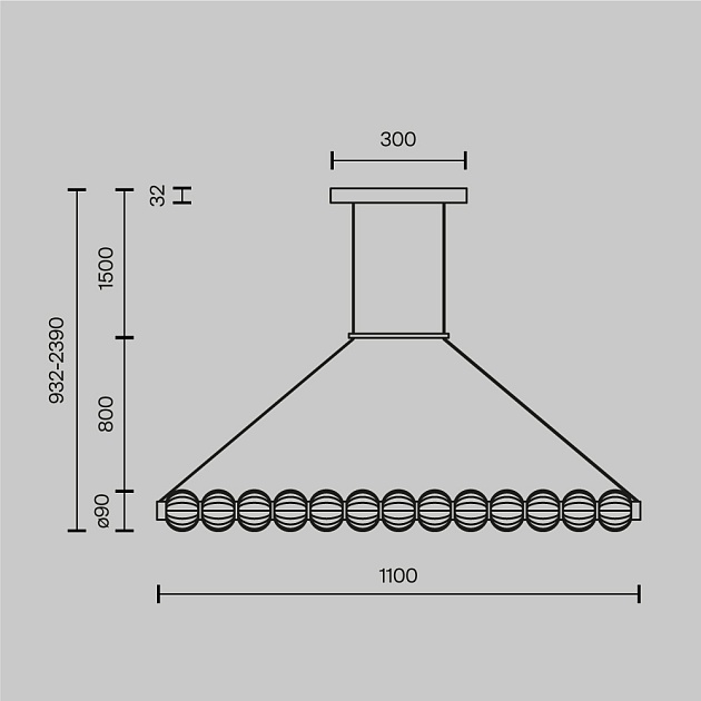 Подвесной светодиодный светильник Maytoni Amulet MOD555PL-L18G3K Фото № 2