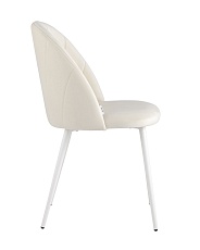 Кухонный стул Stool Group Логан велюр молочный белые ножки AV 413-Cmil-02 3