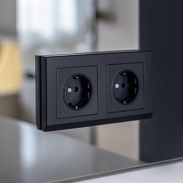 Розетка с заземлением Werkel черный матовый W1171008 4690389156878 изображение 17 Розетка с заземлением Werkel черный матовый W1171008 4690389156878 Фото № 17