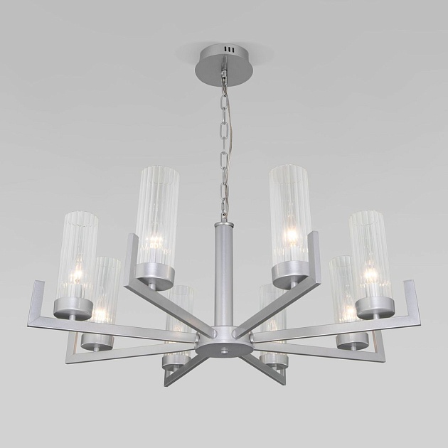 Подвесная люстра Eurosvet Arganie 60133/8 серебро изображение 6 Подвесная люстра Eurosvet Arganie 60133/8 серебро Фото № 6