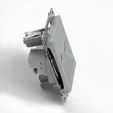 Розетка телевизионная TV + компьютерная RJ-45 Stekker Катрин серебро GLS00-7106-03 49183 2