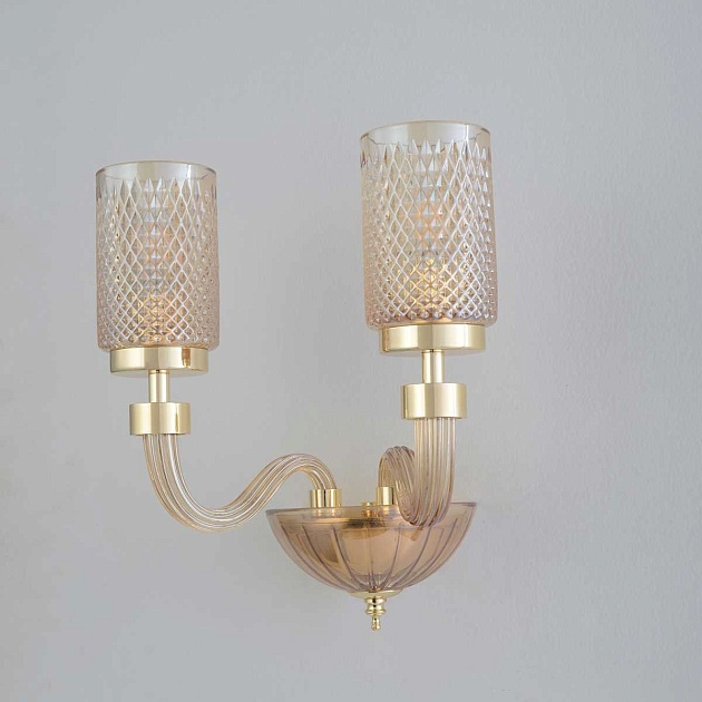 Бра Crystal Lux SILVESTRO AP2 AMBER Фото № 3