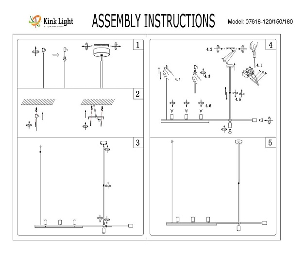 Подвесная люстра Kink Light Рия 07618-120,36 изображение 2 Подвесная люстра Kink Light Рия 07618-120,36 Фото № 2