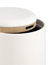 Пуф с ящиком Stool Group Хюгге S рогожка белая 19B260LSP YX1828-1 2