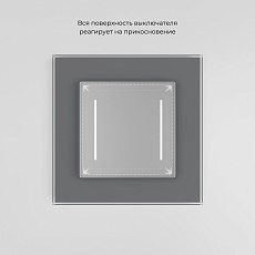 Сенсорный выключатель двухклавишный Werkel с подсветкой серебряный W4522006 4690389198038 1