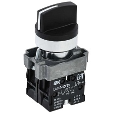 Переключатель LA167-BDF53 на 3 положения 2з черный IEK BSW20-BDF53-4-24-67-3-K02