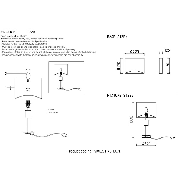 Настольная лампа Crystal Lux Maestro LG1 Gold Фото № 2