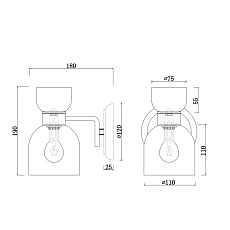 Бра Freya Isla FR5094WL-01G 1