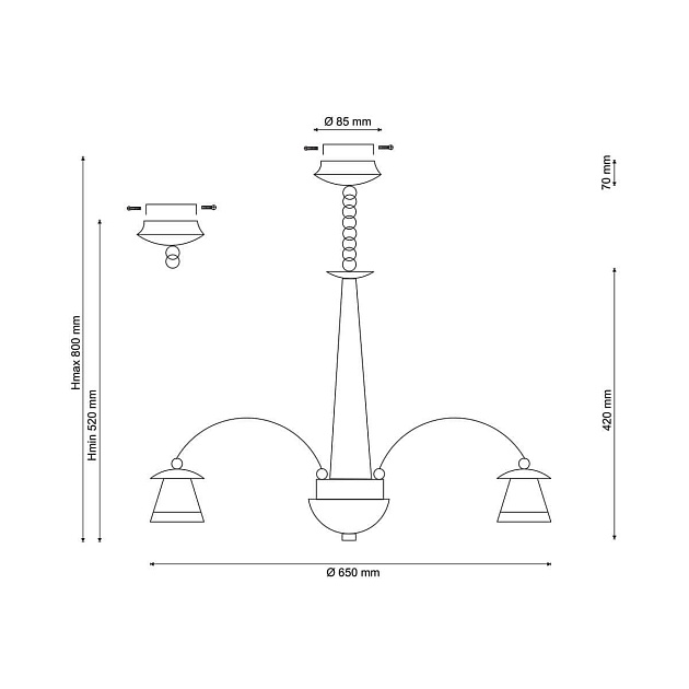 Подвесная люстра Lucia Tucci Natura 158.8 Фото № 2