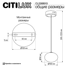 Подвесной светодиодный светильник Citilux Atman Smart CL226B013 1