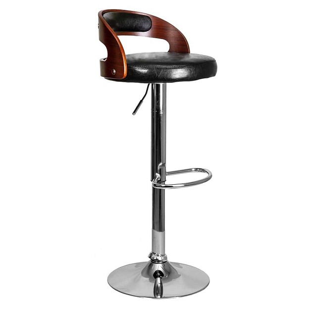 Барный стул AksHome Bruno чёрный, экокожа 31844 изображение 1 Барный стул AksHome Bruno чёрный, экокожа 31844 Фото № 1