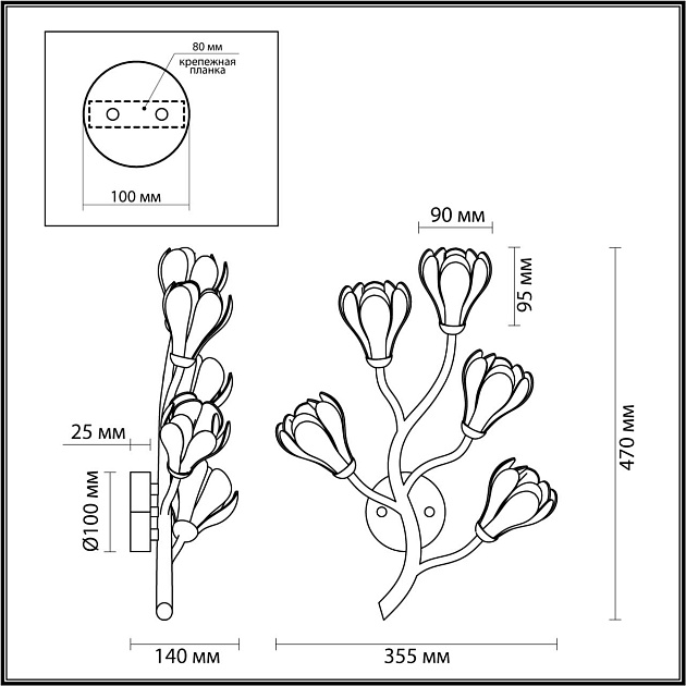 Бра Odeon Light Modern Gardi 5090/2W изображение 2 Бра Odeon Light Modern Gardi 5090/2W Фото № 2