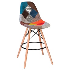 Стул барный DOBRIN DSW BAR (ножки светлый бук, цвет сиденья мозаика) 638GPP-LMZL DSW BAR