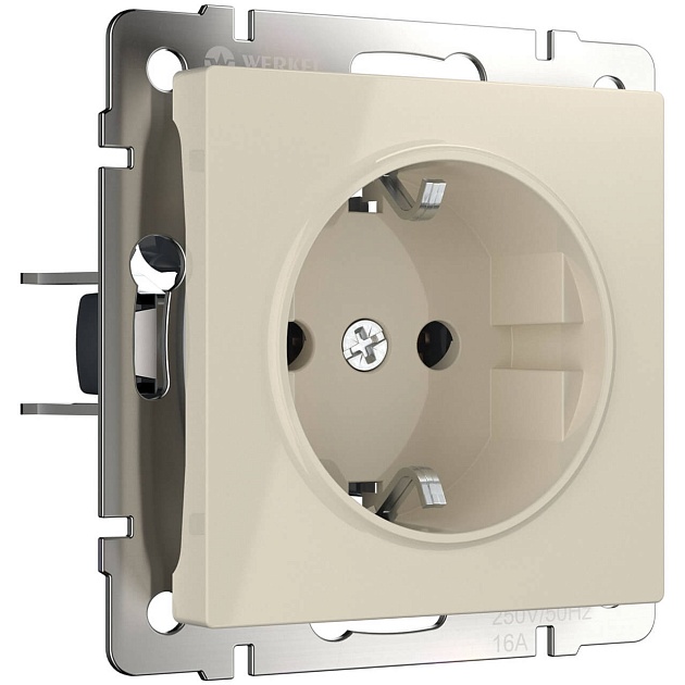 Розетка с заземлением Werkel слоновая кость W1171003 4690389155741 изображение 1 Розетка с заземлением Werkel слоновая кость W1171003 4690389155741 Фото № 1