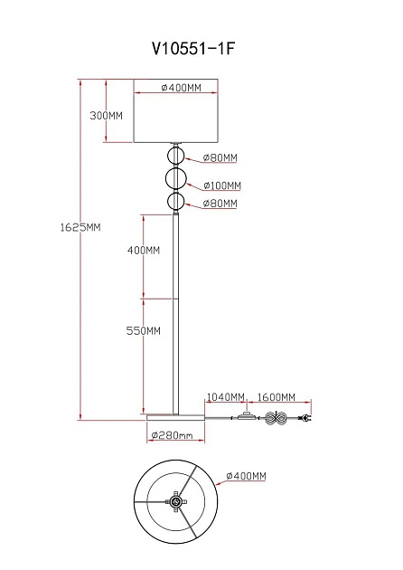 Торшер Moderli Brulee V10551-1F Фото № 2