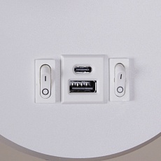 Настенный светодиодный светильник Reluce 86203-9.2-001KT LED12W+USB WT 1
