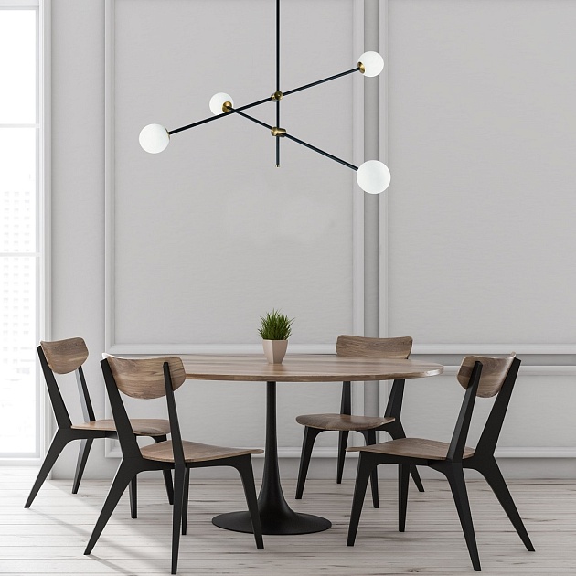 Подвесная люстра Gerhort G31108/4BK+GD WT изображение 2 Подвесная люстра Gerhort G31108/4BK+GD WT Фото № 2