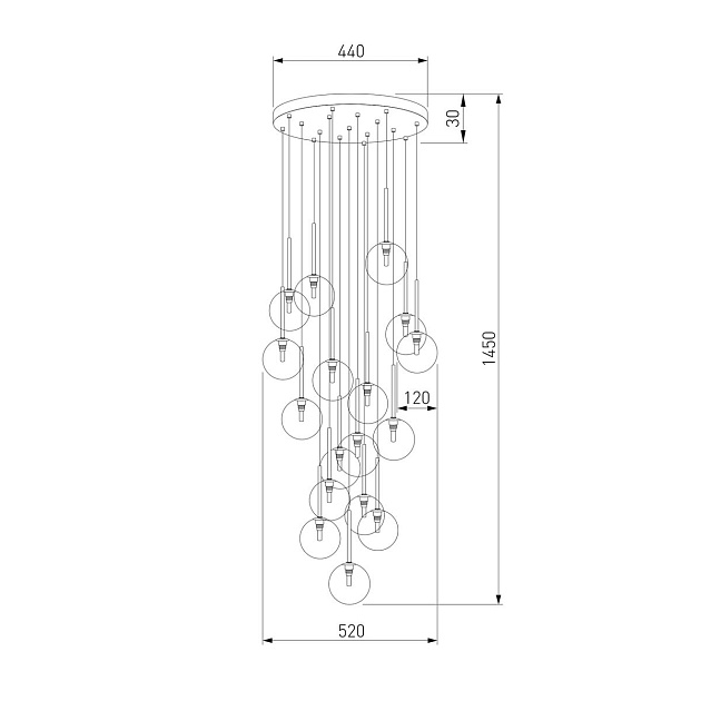 Подвесная люстра TK Lighting 5945 Nilos Фото № 2