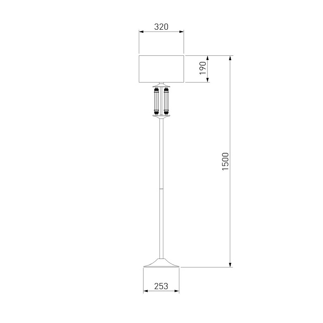 Торшер Eurosvet 01046/1 сатин-никель Фото № 2