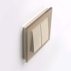 Выключатель двухклавишный Werkel шампань W1122111 4690389157165 3