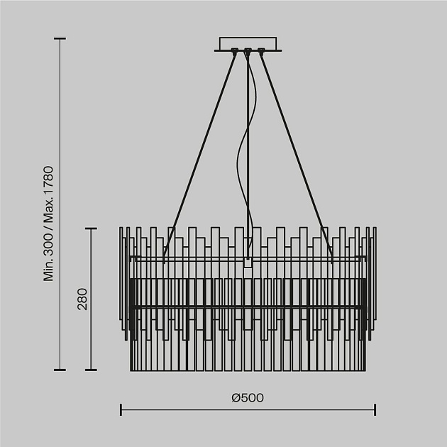 Подвесная люстра Maytoni Coliseo MOD135PL-06BS Фото № 2