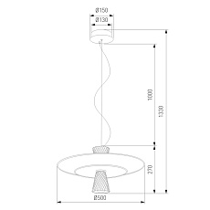 Подвесной светодиодный светильник Eurosvet Kontur 40029/1 LED белый 1