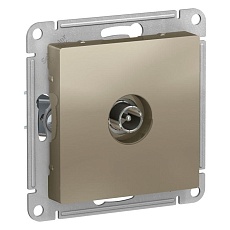 ТВ-розетка проходная Systeme Electric AtlasDesign шампань ATN000592