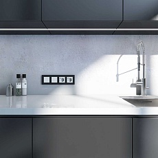 Рамка на 4 поста Werkel Slab черный матовый W0042908 4690389193477 2